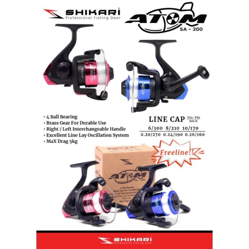 Jual Reel Pancing SHIKARI ATOM SA 200 | Shopee Indonesia