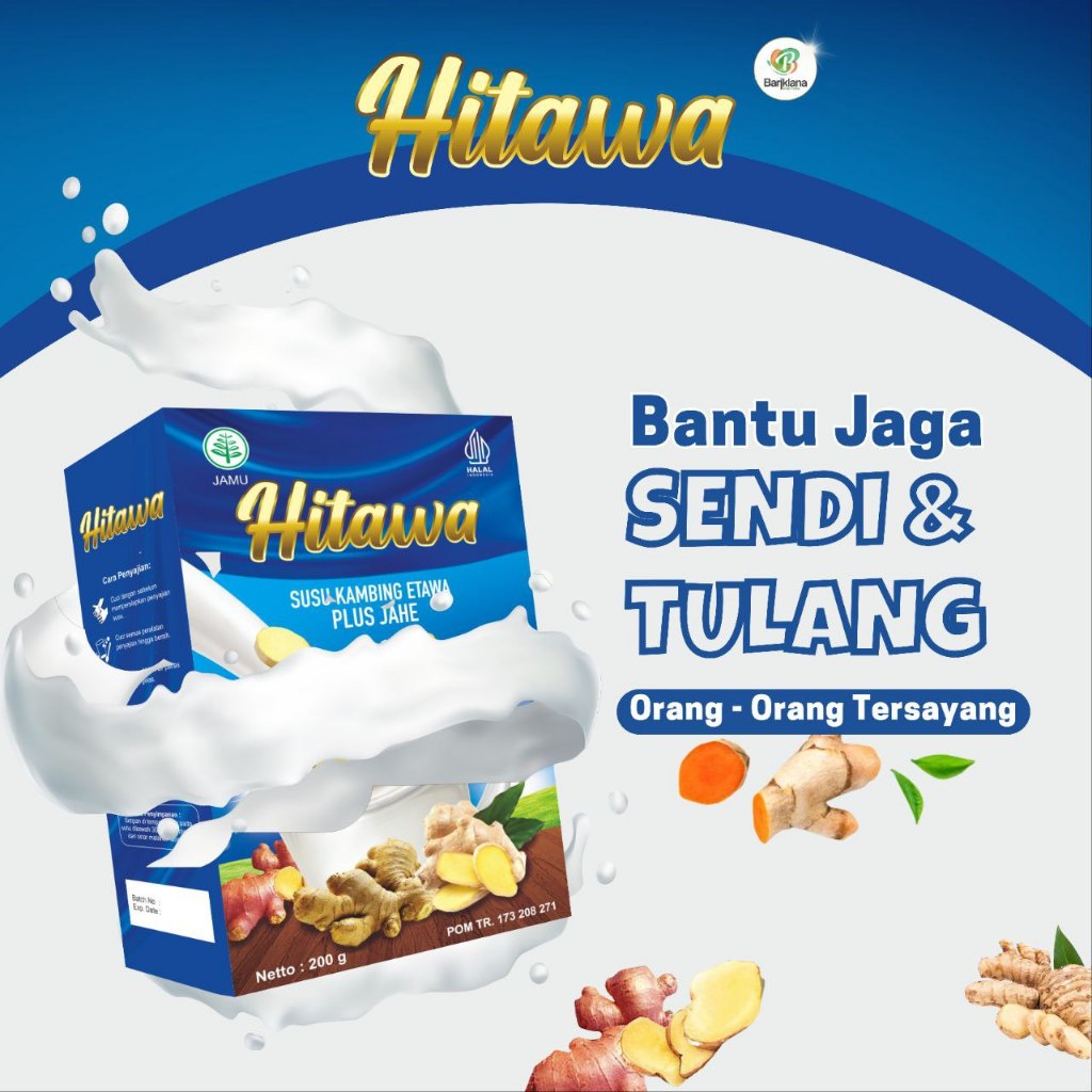 Jual HITAWA Susu Kambing Etawa Plus Herbal Jahe 200g Suplemen Sehat ...