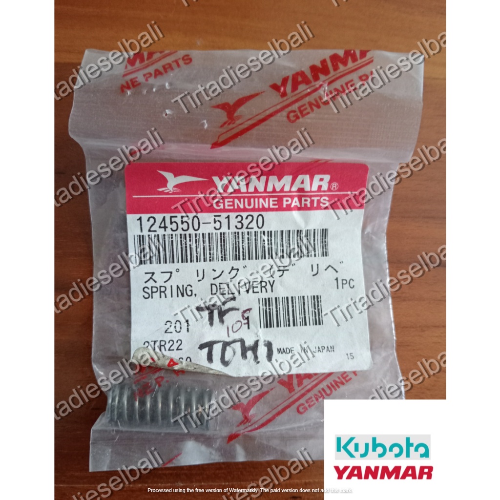 Jual YANMAR SPRING DELIVERY PER DELIVERI VALVE TF 55 65 75 85 105 115 ...