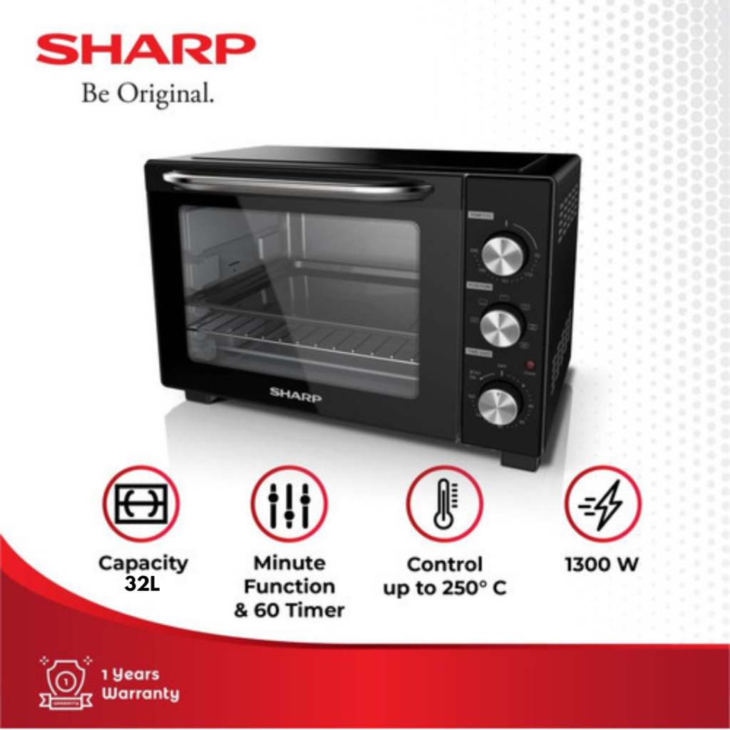 Jual SHARP Oven Listrik EO-32BK 32 Liter Toast, Grill, Bake, Rotisserie ...