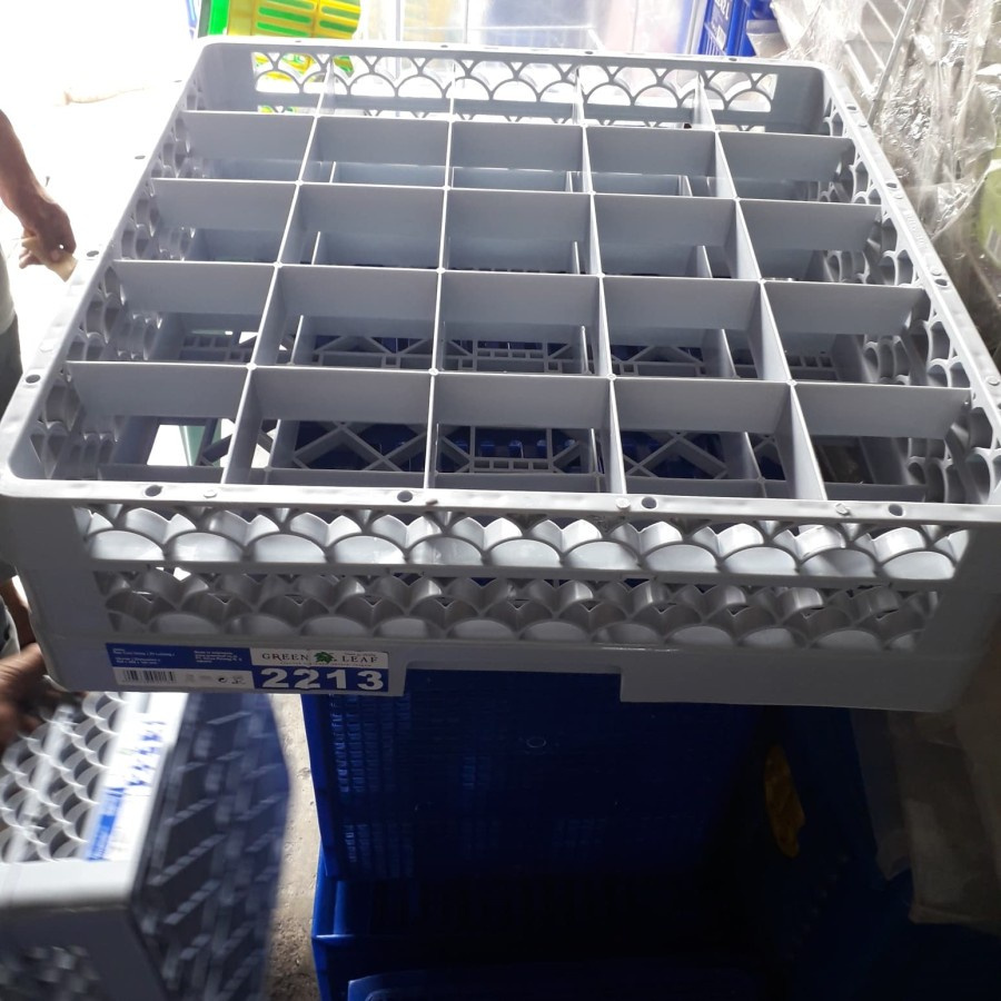 Jual 49x49x14 Box Container Green leaf 2213 Abu Keranjang Sekat Untuk ...