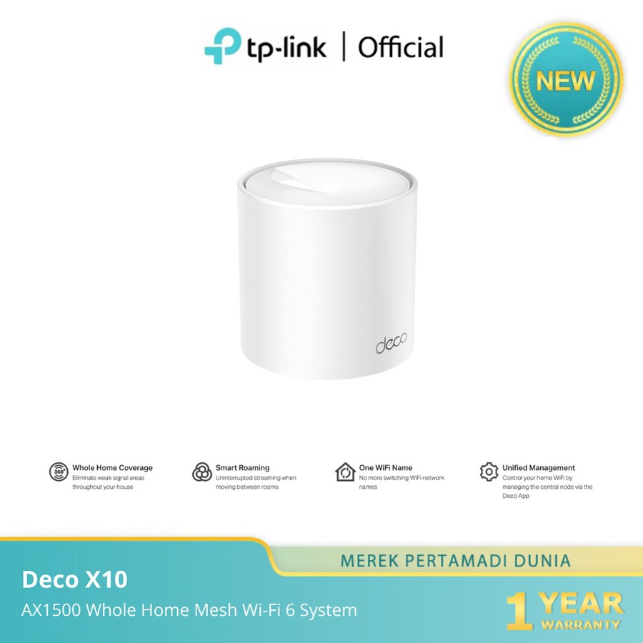 Jual TP-Link Deco X10 AX1500 Whole Home Mesh Wi-Fi 6 System 1/2/3 Pack ...