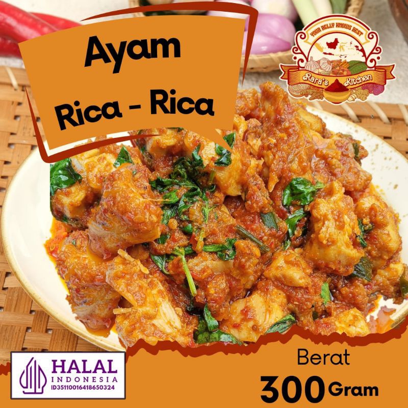 Jual LAUK AYAM RICA-RICA FILET (300GR)/ayam woku kemangi/rica rica ayam ...