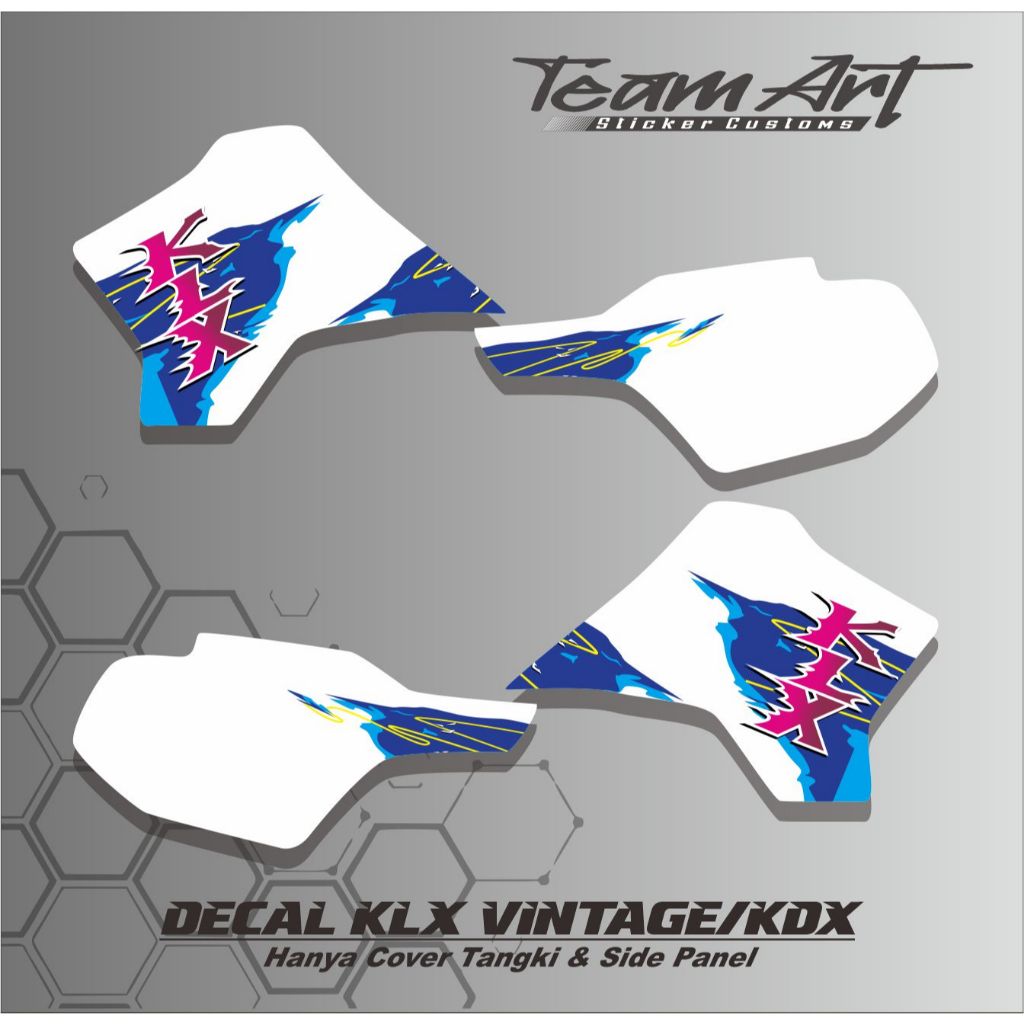 Jual decal KLX vintage KDX cover tangki & sidepanel saja | Shopee Indonesia