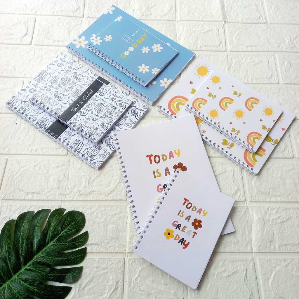Jual Notebook Buku Tulis Catatan Note Book Spiral A5 A6 Cover Motif Art ...