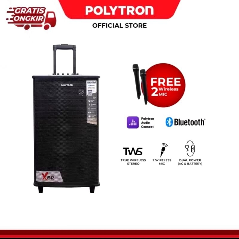 POLYTRON SPEAKER AUDIO PAS PRO 10F7 12F7 15F7 PROFESIONAL TROLLEY  SPEAKER