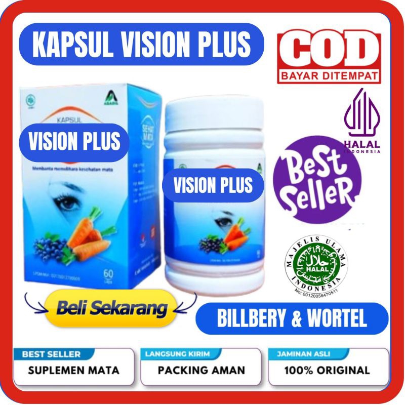 Jual KAPSUL VISION PLUS ISI 60 - 𝗞𝗔𝗣𝗦𝗨𝗟 𝗠𝗔𝗧𝗔 𝗔𝗕𝗔𝗕𝗜𝗟 KAPSUL VISION MATA ...