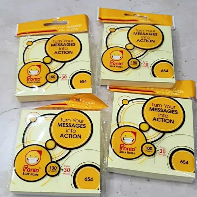 Jual Pronto Stick Notes Kuning 654 | 100 + 30 Lembar (76 x 76 mm ...