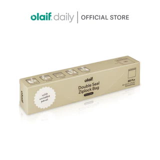 Olaif Daily Double Seal Ziplock Bag (20pcs) - Plastik Klip / Plastik Makanan / Penyimpanan Makanan