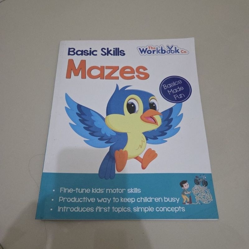Jual Basic Skills Workbook Mazes Sorting Patterns Cutting Matching ...