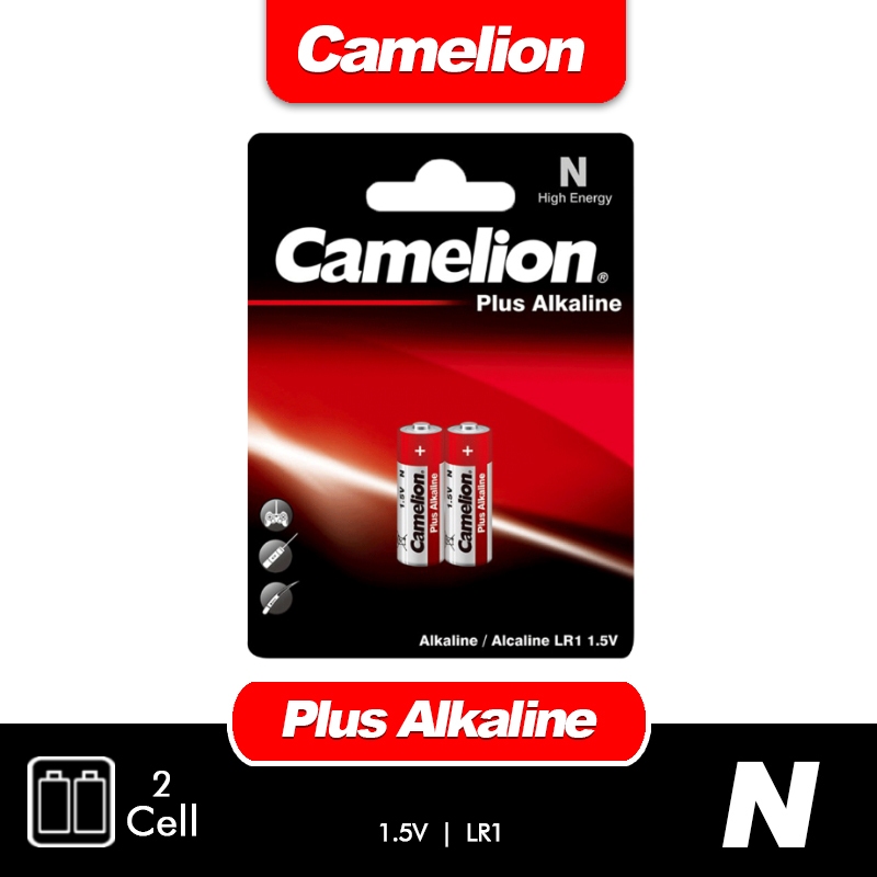 Jual Camelion Alkaline LR1 Size N 1.5V - BP2 | Batre Baterai N LR1 isi ...