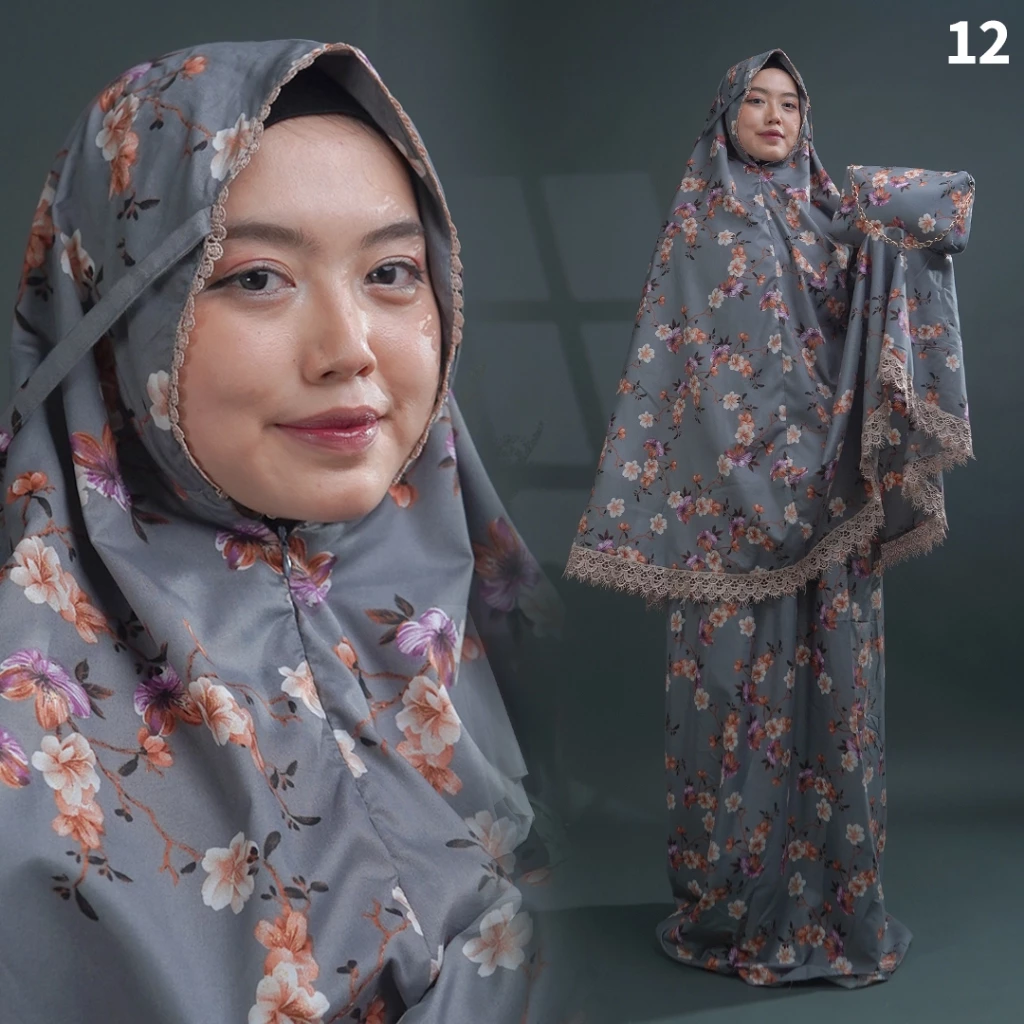 Mukena Dewasa Katun by Sitara Mukena | Micro Motif Printing Renda Premium | AutoStock
