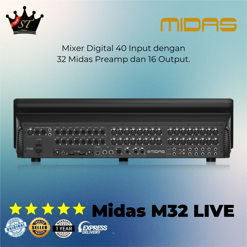 Jual Midas M32 LIVE M32LIVE Mixer Digital 40 Channel 32 Preamp 25 Aux ...