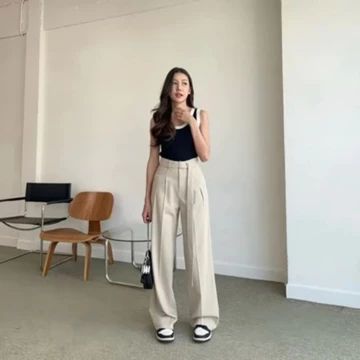 Obi Pants Celana Highwaist Trousers Loose Pants Celana Kulot Kantor Formal Anti Kusut