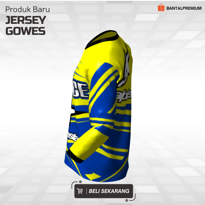 Jual Kaos Jersey Racing Balap Kuning Biru Motif Abstrak 56 - Jersey ...
