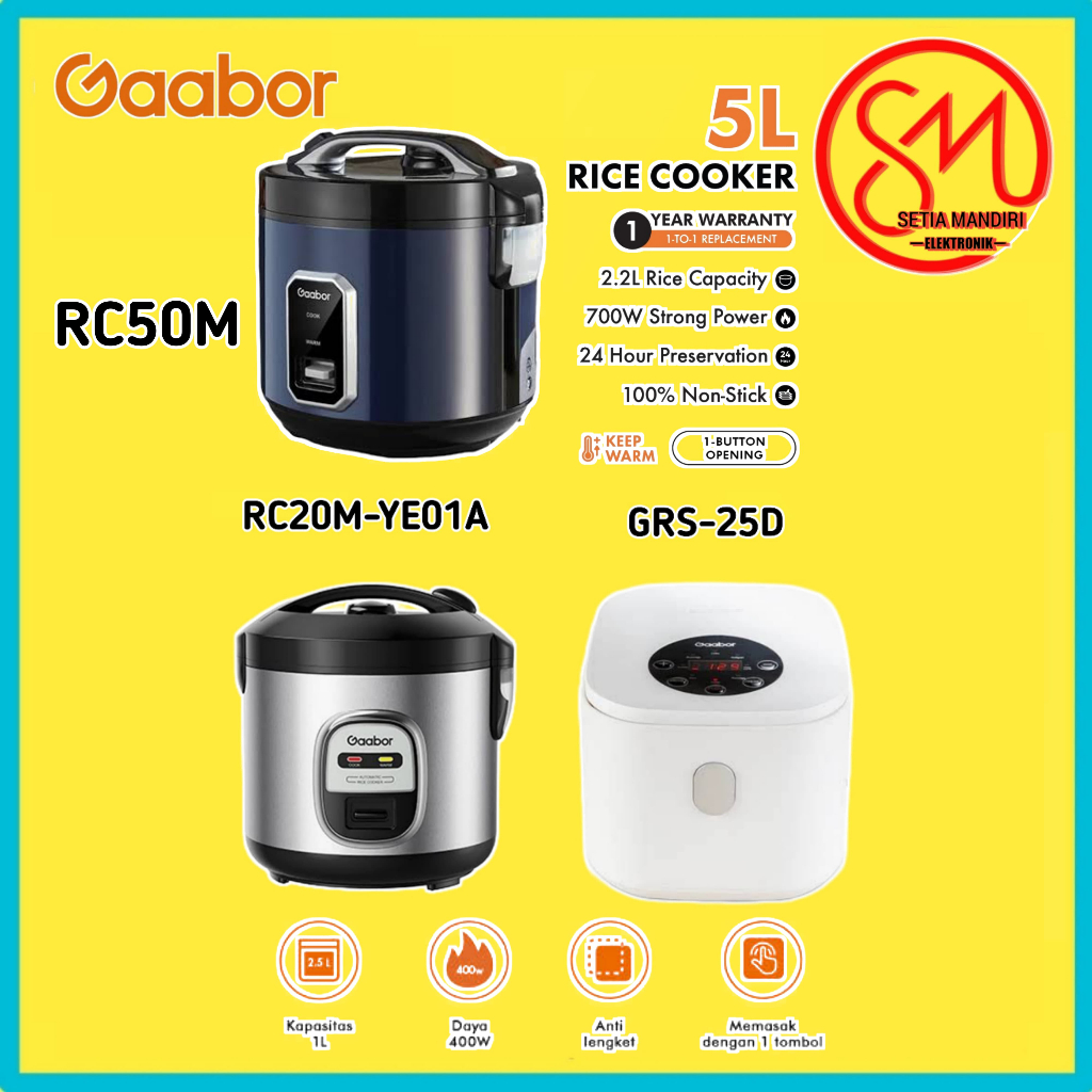 Jual GAABOR Rice Cooker Digital & Analog Magic Com 400W 1L Serbaguna ...