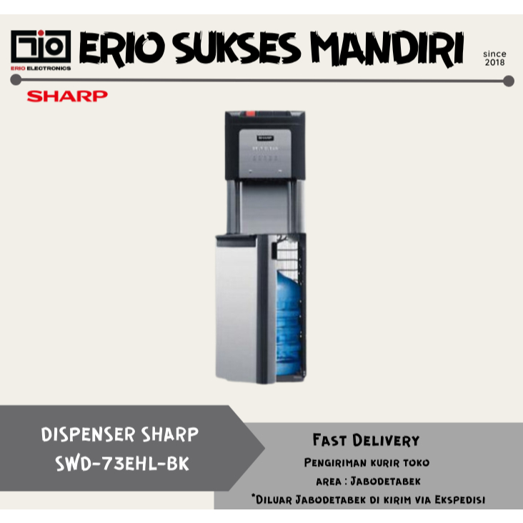 Jual SHARP SWD-73EHL-BK Dispenser Air Bottom Loading w/ Self Cleaning ...