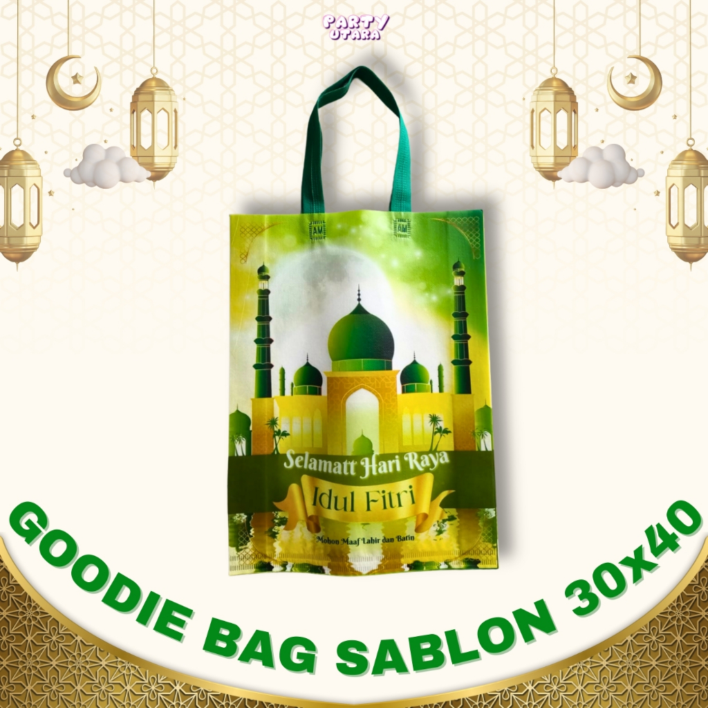 Jual GOODIE BAG SABLON UKURAN 30x40 HARI RAYA/GOODIE BAG HARI RAYA ...
