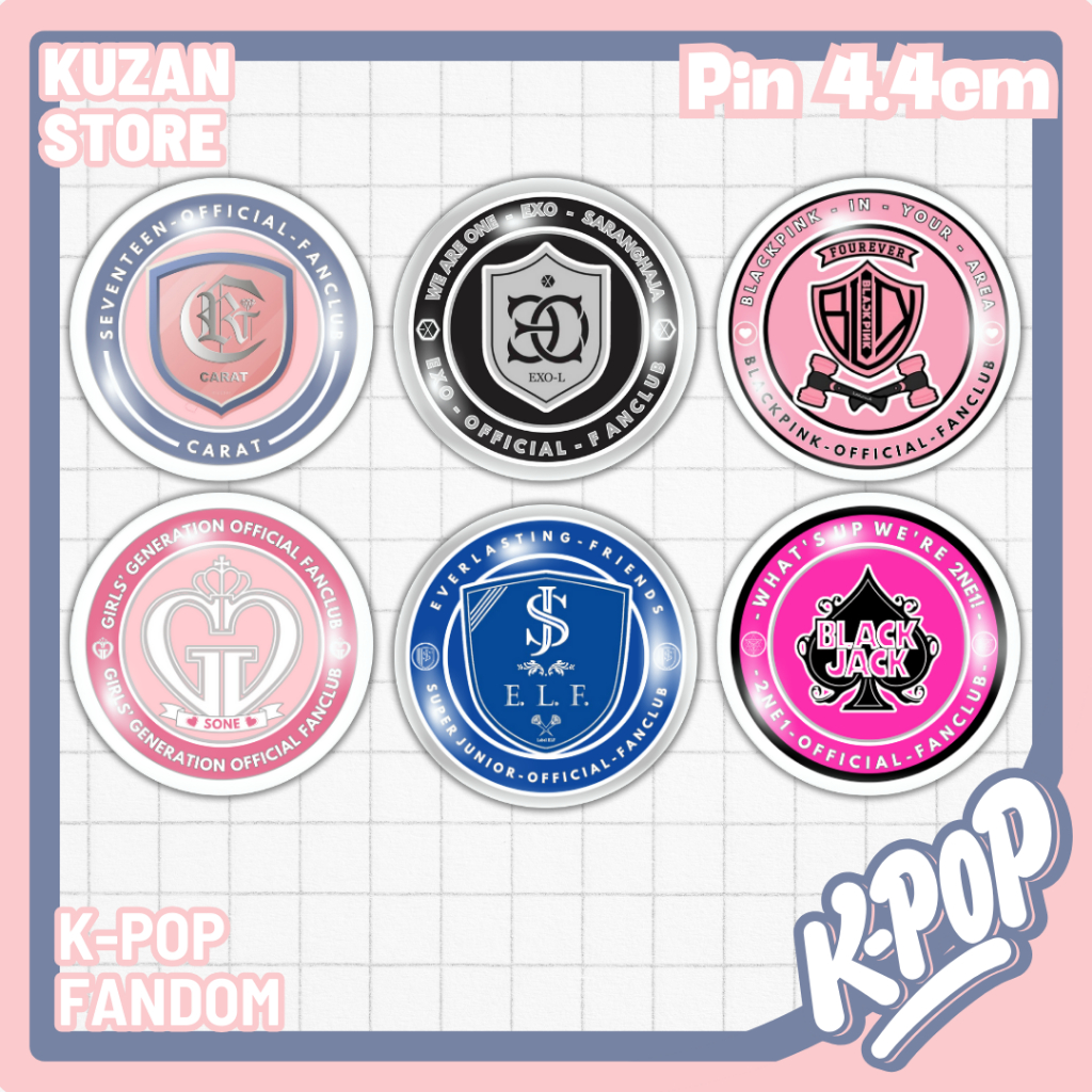 Jual Pin Logo Fandom Kpop 4 4 Cm Pin Badge Pin Button Pin Peniti