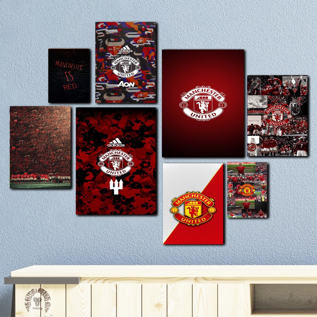 Jual Pajangan Hiasan dinding MANCHESTER UNITED Poster Kayu Wall Decor ...