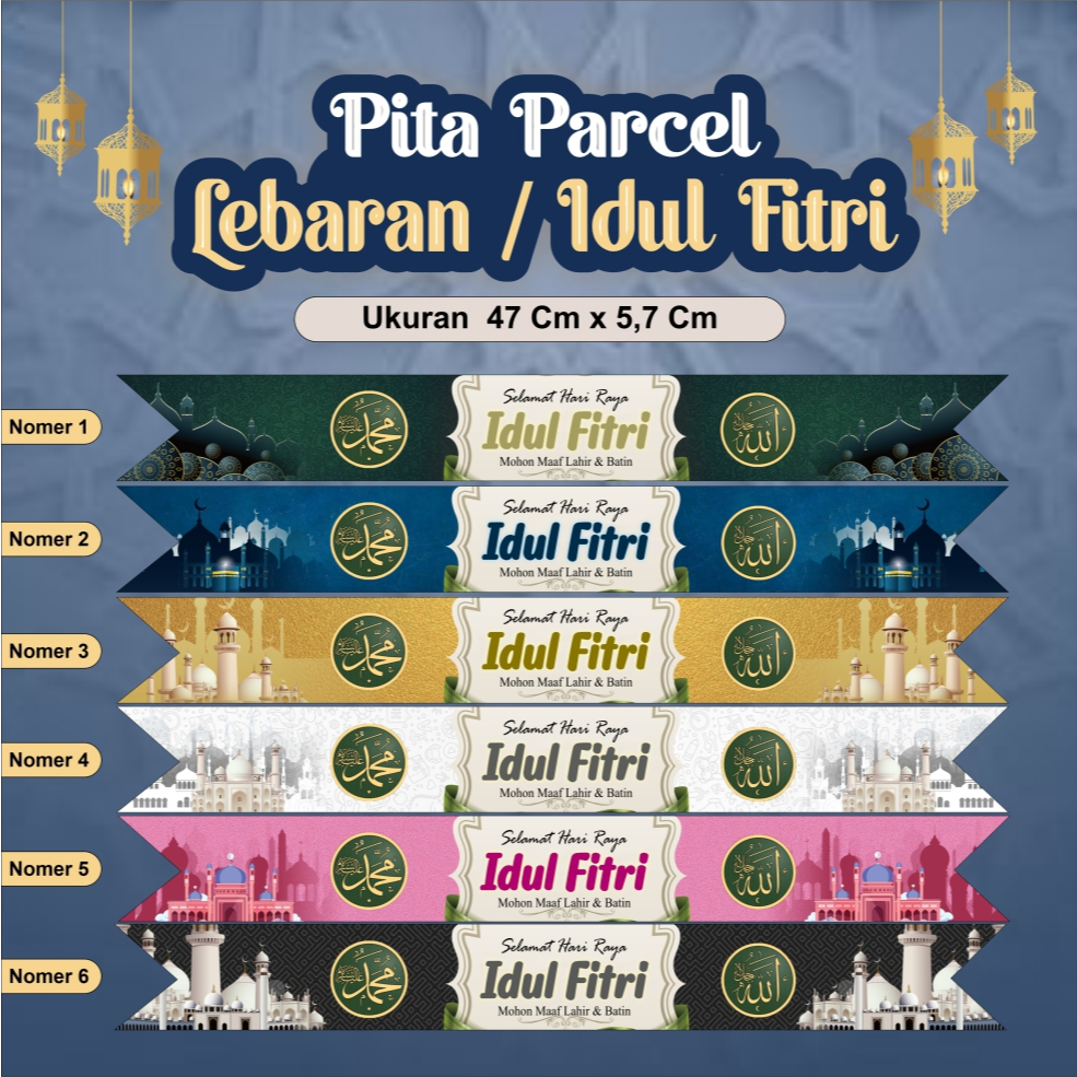 Jual Label Parcel / Pita Parcel Selamat Hari Raya Idul Fitri / Ukuran ...