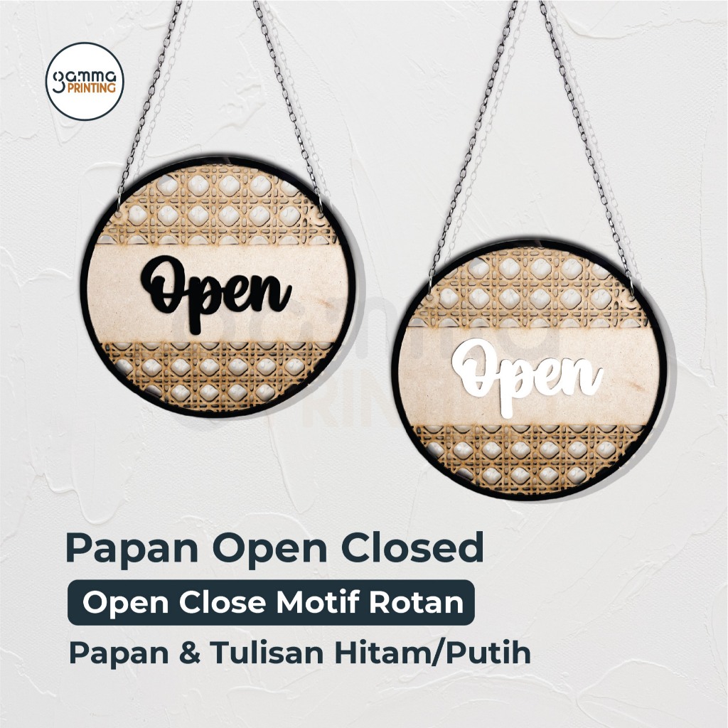 Jual MDF Signage Open Close / Papan Akrilik Timbul Buka Tutup Sign Toko ...