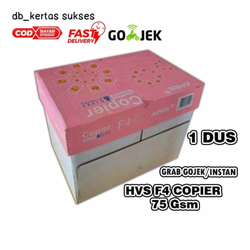 Jual Kertas Hvs F4 75 gram 1 Box (5 rim) Copier Speedy & Happy Printing ...