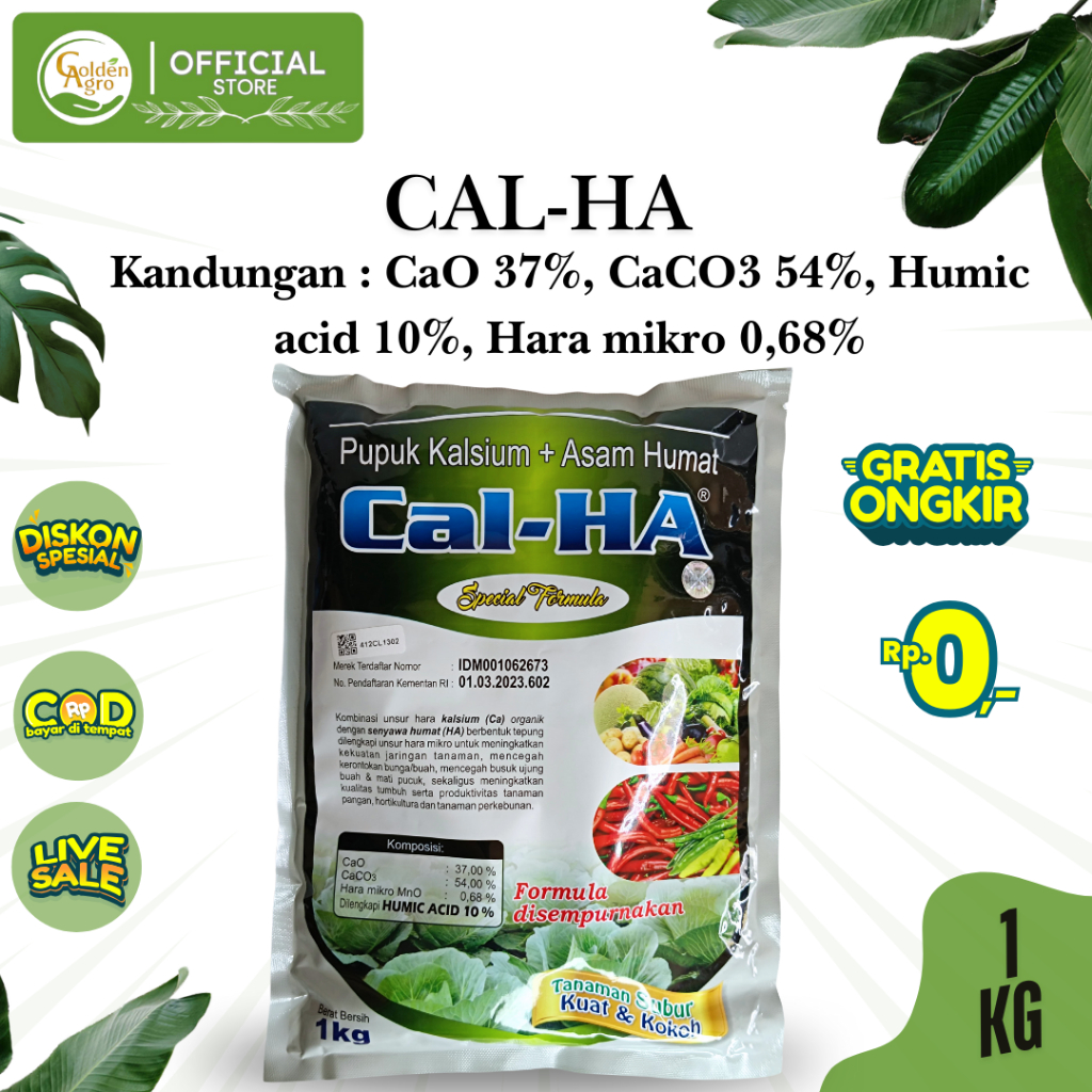 Jual CALHA CAL HA 1KG KG PUPUK KALSIUM ASAM HUMAT | Shopee Indonesia