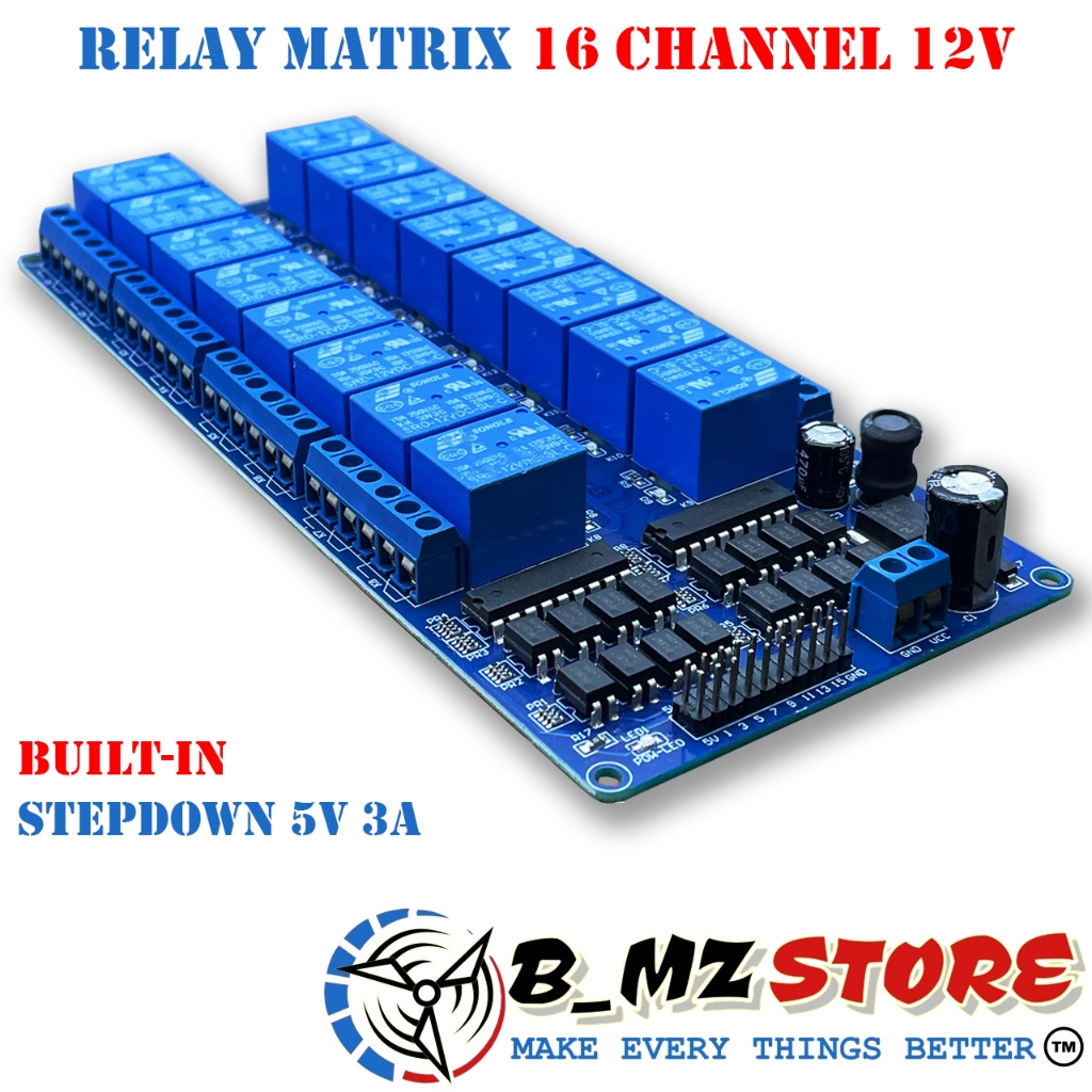 Jual Modul Relay 16 Channel 12V - For Arduino dan ESP Compatible ...