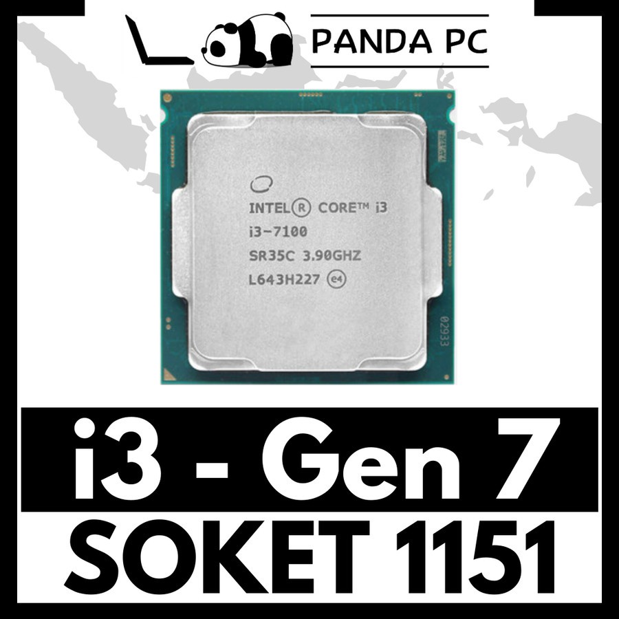 Jual Processor Core i3 Gen 7 Socket LGA 1151 Mobo H110 7100 7100T Kaby ...