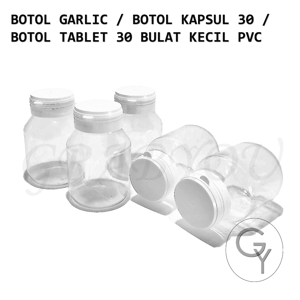 Jual Botol Garlic/Botol Kapsul 30/Botol Tablet 30 Bulat Kecil PVC ...