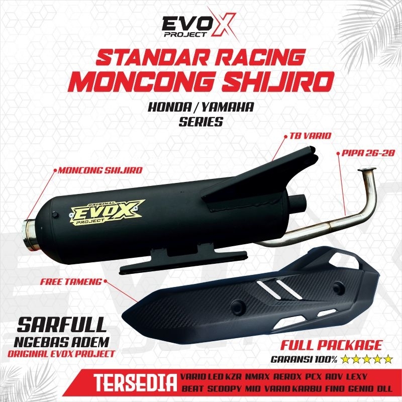 Jual knalpot Standar Racing ORIGINAL EVOX PROJECT Moncong Shijiro Suara ...