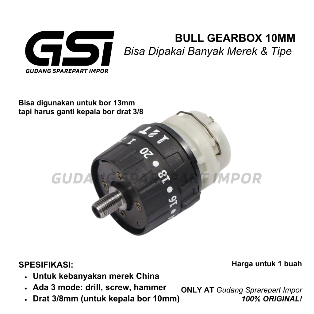 Jual BULL Gearbox Mesin Bor Beton Cordless / Gearbox Universal untuk ...