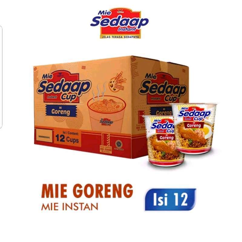 Jual Mie Sedaap Cup Mi Goreng Original (1 dus/12 cups) | Shopee Indonesia
