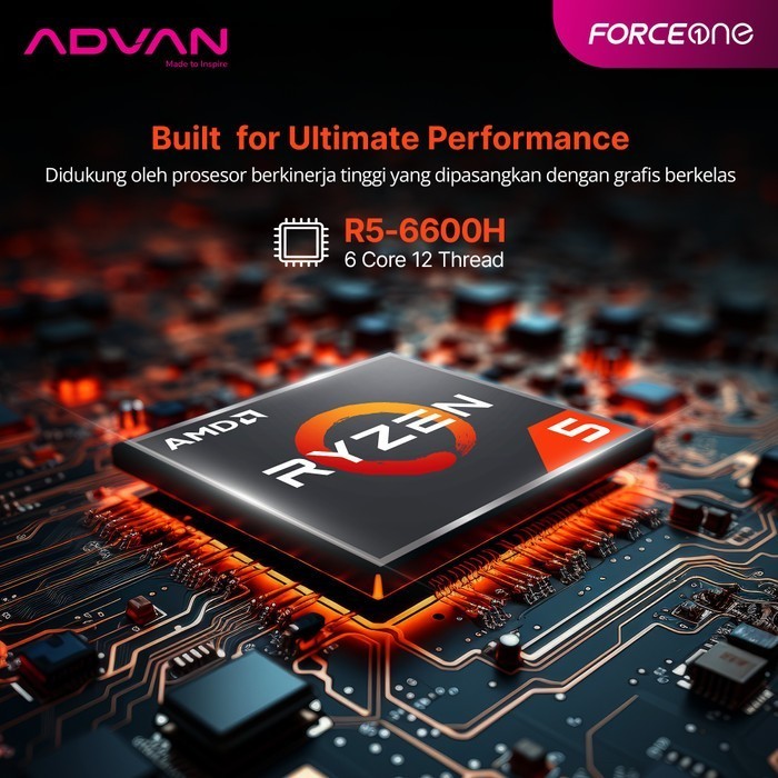 Jual AIO ADVAN One PC FORCE R5-8S5 A24A-R56S1 Ryzen 5 6600H 8GB 512GB ...