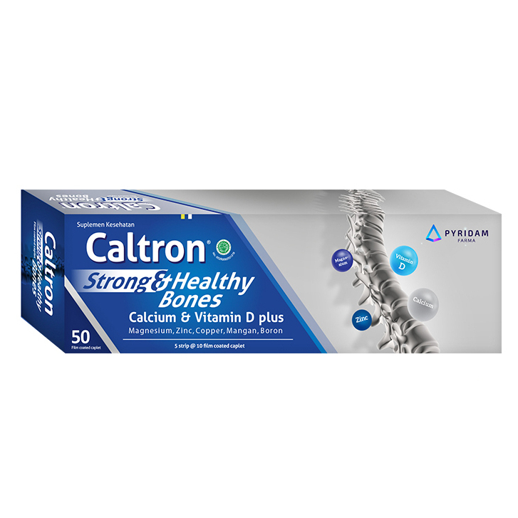 Jual Caltron Box 50's Kaplet Pyridam - Kalsium / Vitamin D / Vitamin ...