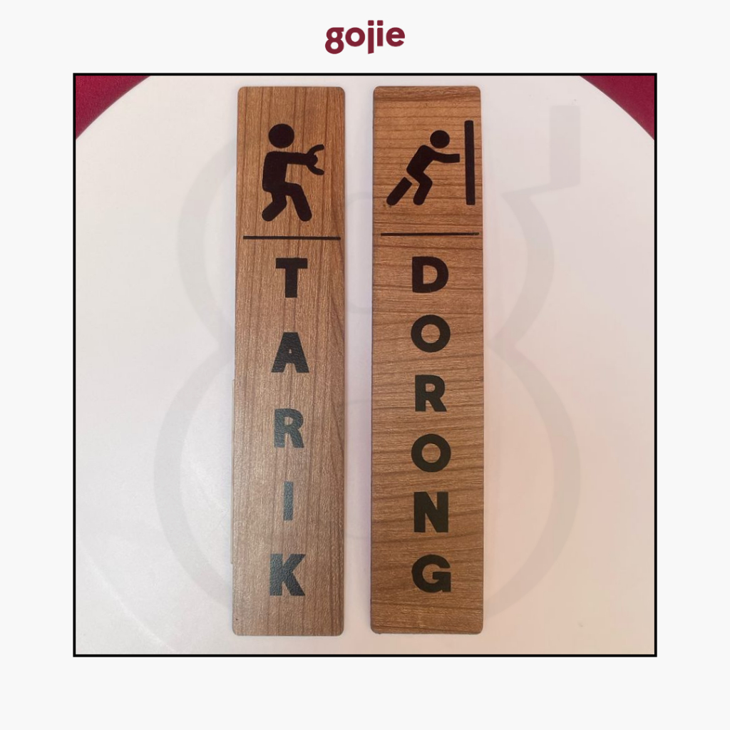 Jual SIGN BOARD TARIK - DORONG KAYU UNIK | SIGNAGE WOOD PATTERN FULL ...