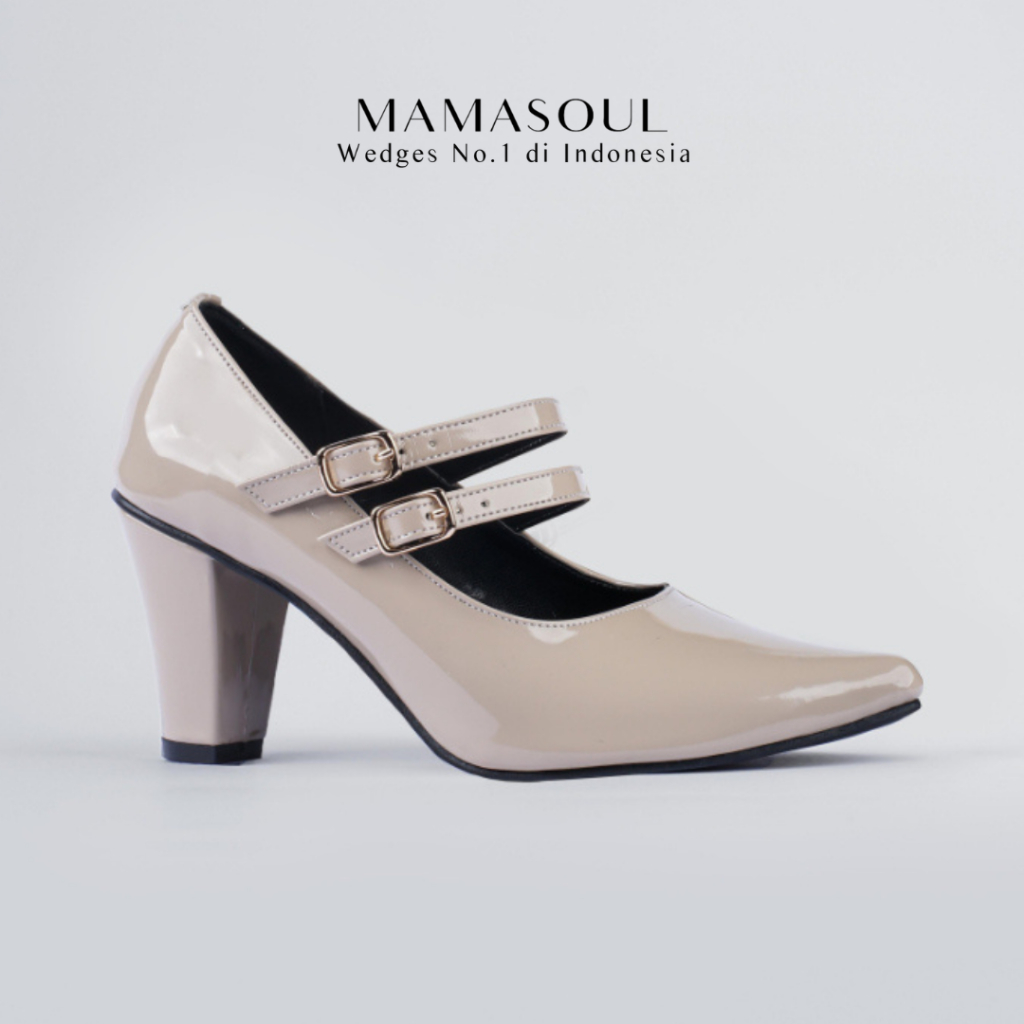 MAMASOUL ALEA Block Heels Sepatu Wanita Tinggi cm