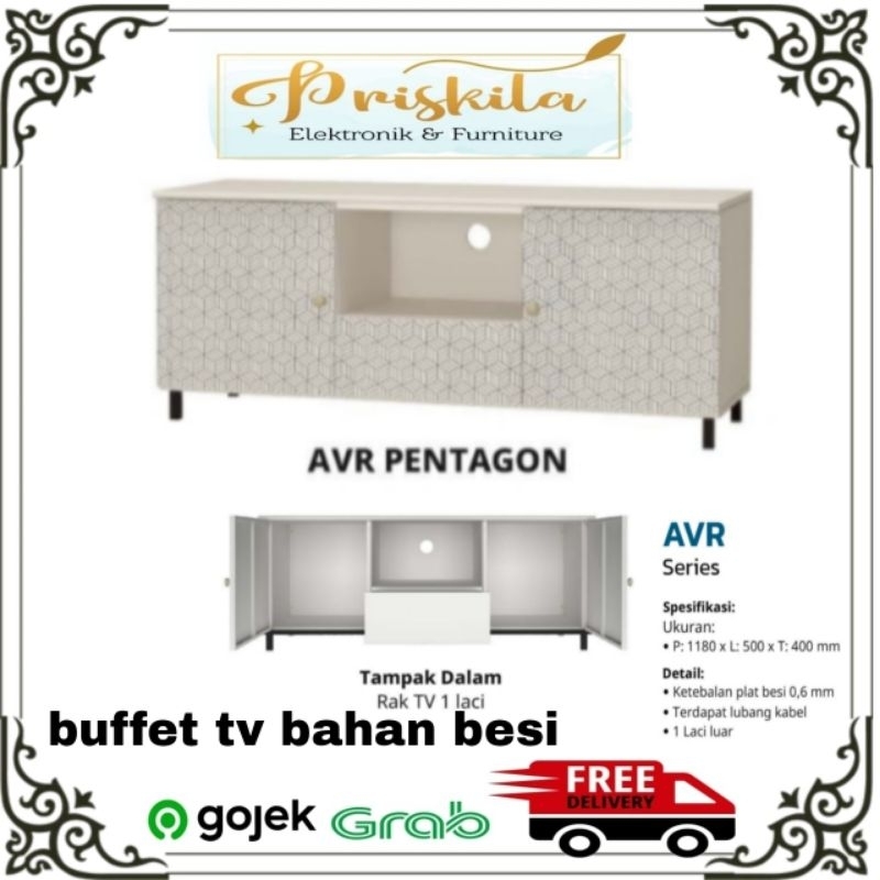 Jual buffet tv minimalis/ buffet tv plat besi / buffet tv olymsteel ...
