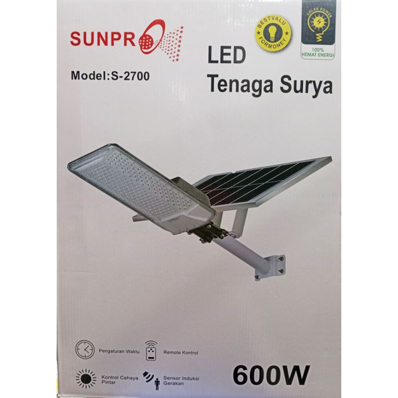 Jual Lampu Sorot Led Tenaga Surya Sunpro S-2700 / Lampu Tembak Tenaga ...