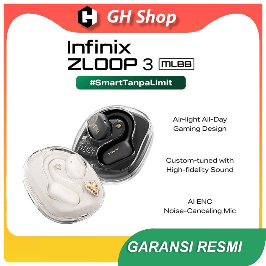 Jual Infinix Zloop 3 TWS Bluetooh Premium Sound Quality AI Noise ...