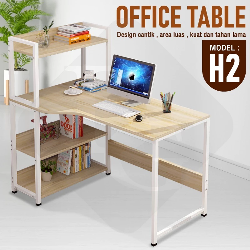 Htd sport meja komputer meja kantor meja laptop bertingkat minimalis adjustable office