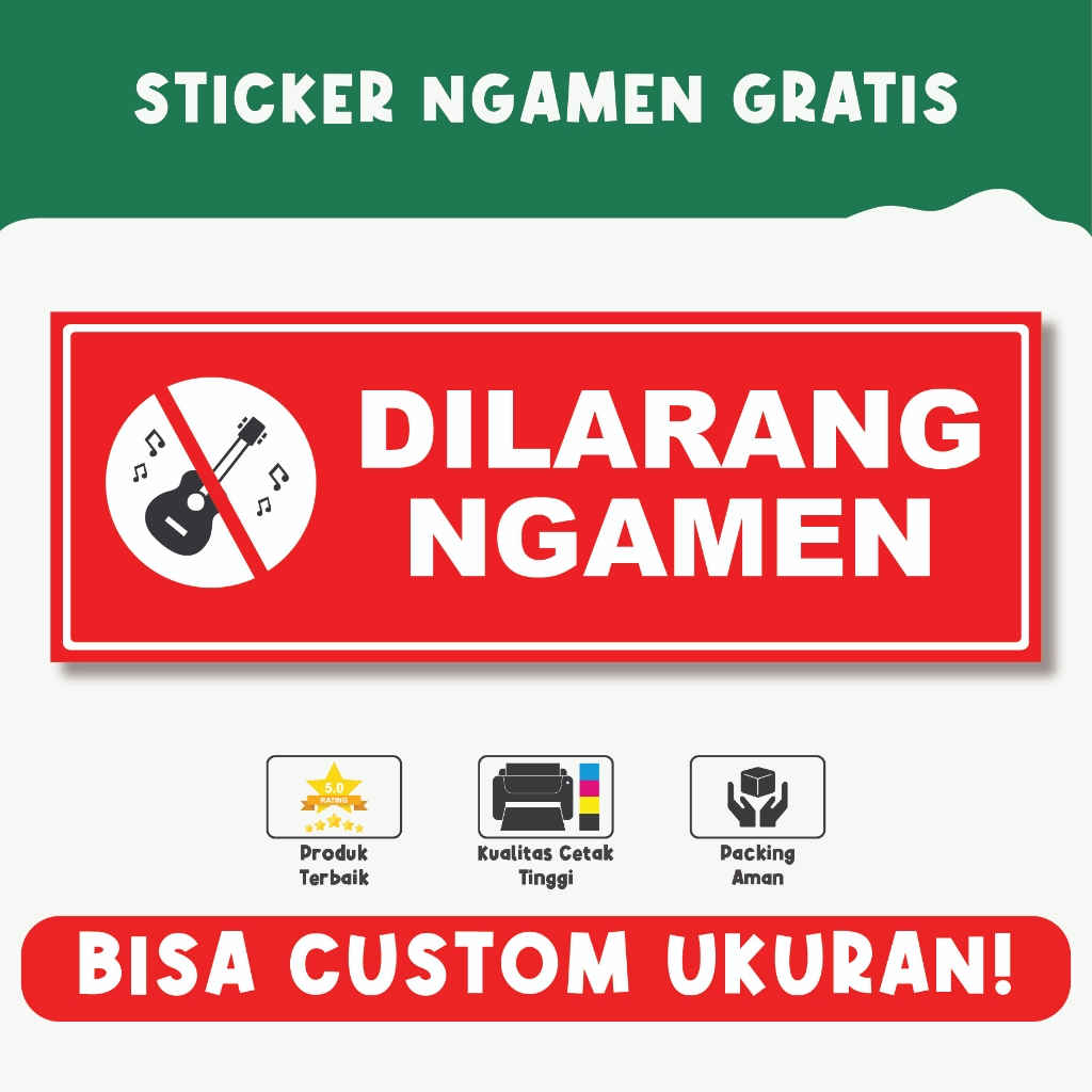Jual Sticker Mohon Maaf NGAMEN GRATIS – Penanda Larangan Ngamen ...