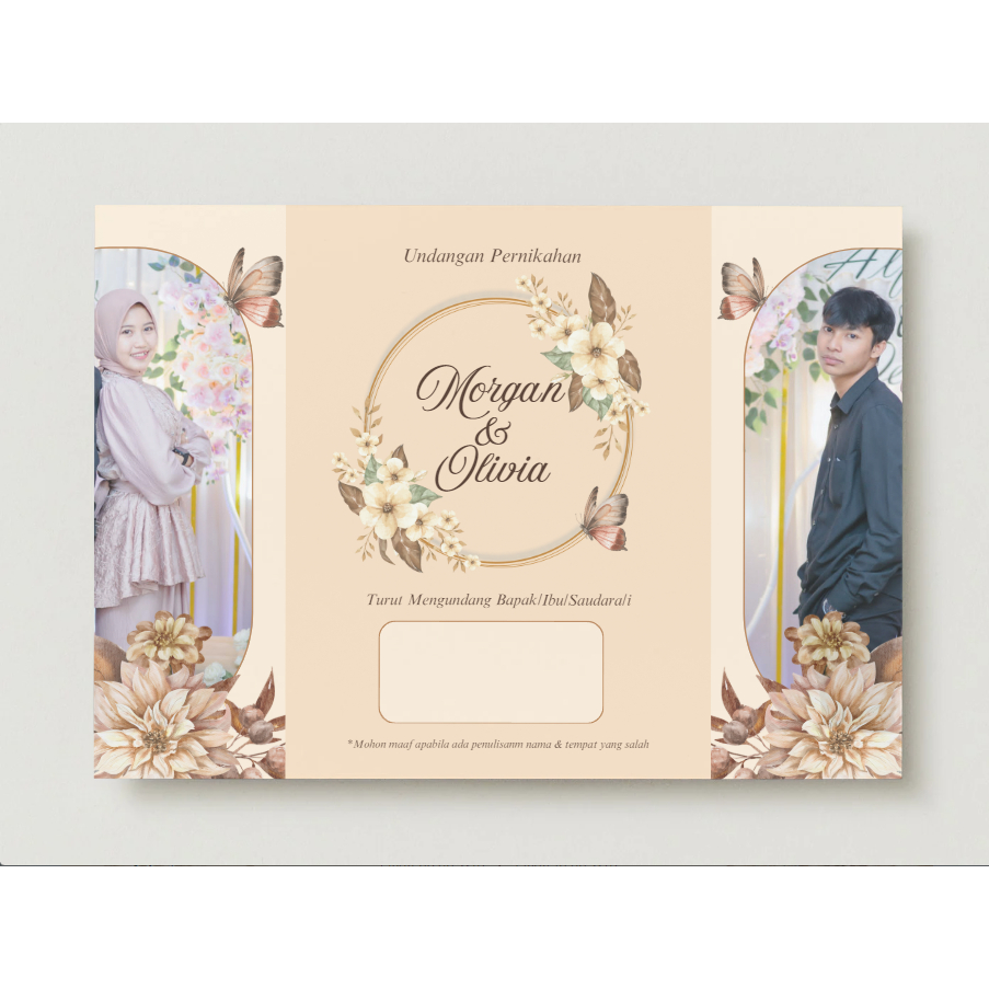 Jual Undangan Pernikahan 3 Lipat | Art Paper Glossy Premium | Elegan ...