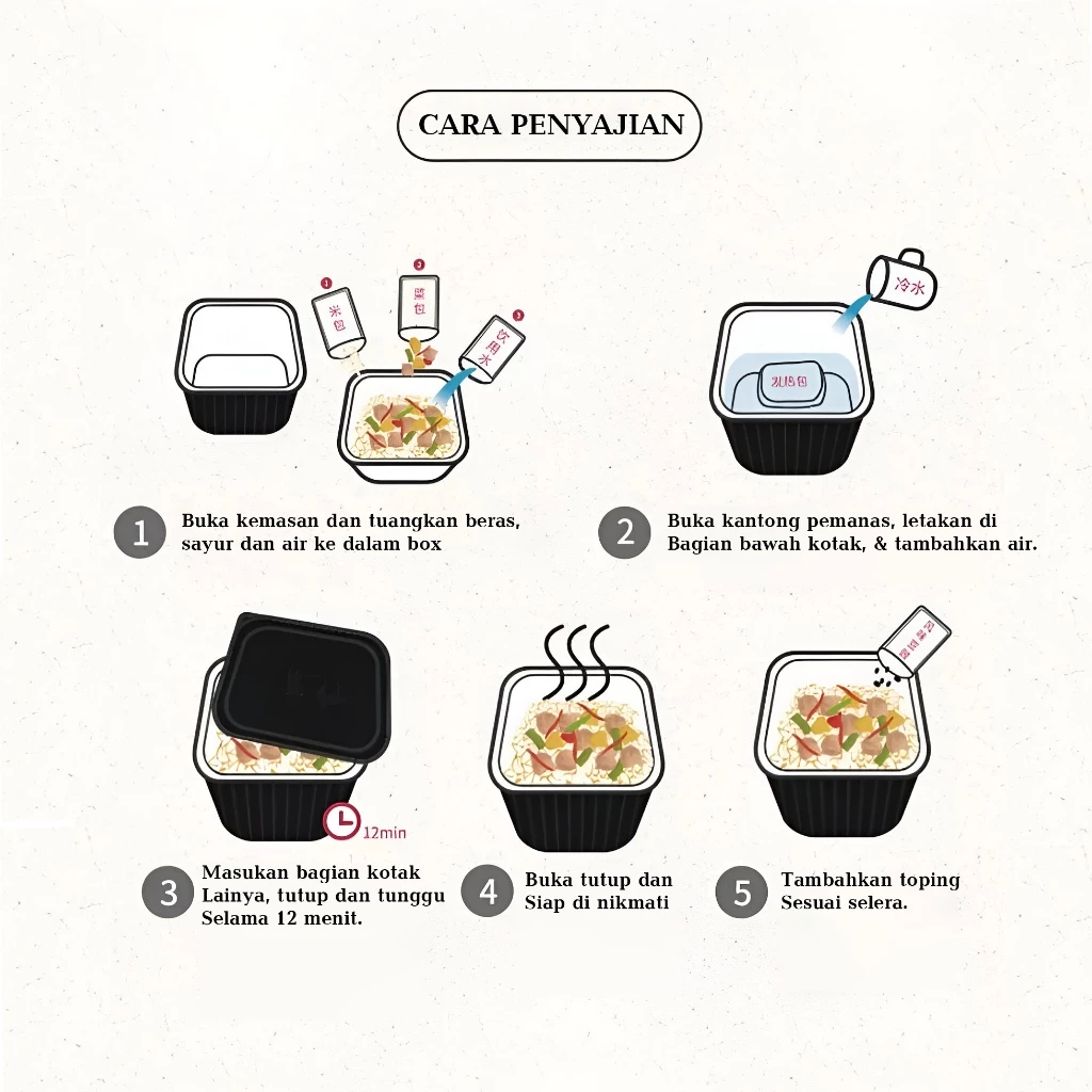Jual Mo Xiaoxian Hotpot Self-Heating Rice Instant Hotpot Nasi Box ...