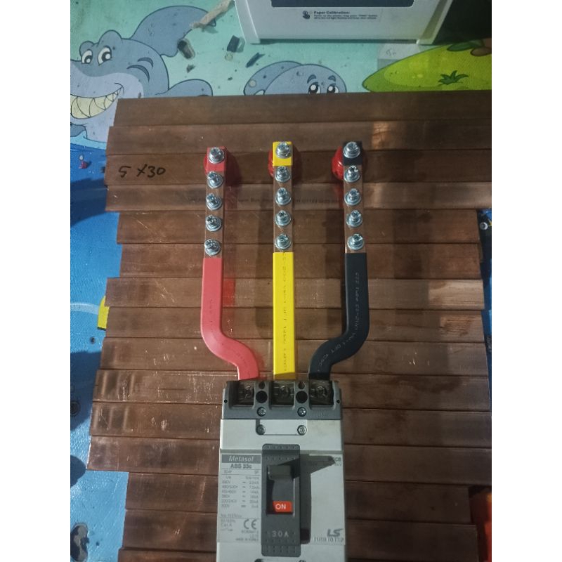 Jual BUSBAR 3×15 RST PANJANG 20 CM UNTUK MCCB 30A/100A | Shopee Indonesia
