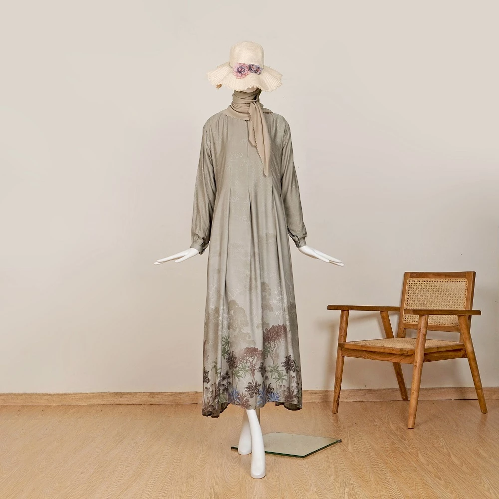 Potongan Gamis Busui Size S Le Khari Thania Gamis Premium Rayon Twill