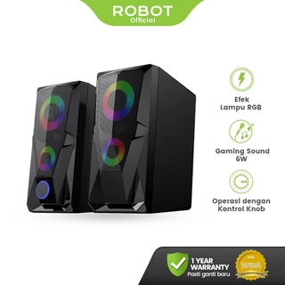 ROBOT Speaker USB RS200 Multimedia Portable Music Speaker Gaming - Garansi 1 Tahun