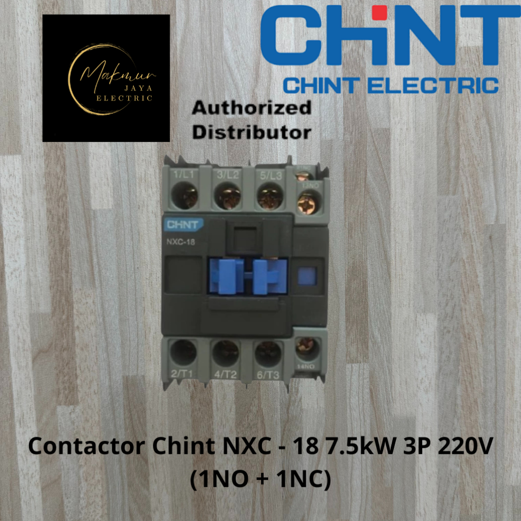 Jual Contactor Chint NXC-18 7.5kW 3P 220V (1NO + 1NC) – Magnetic ...