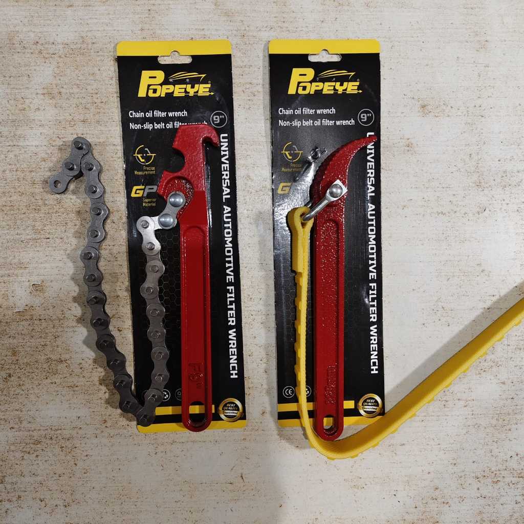Jual [POPEYE] KUNCI FILTER OLI 9 INCH RANTAI / SABUK | Shopee Indonesia